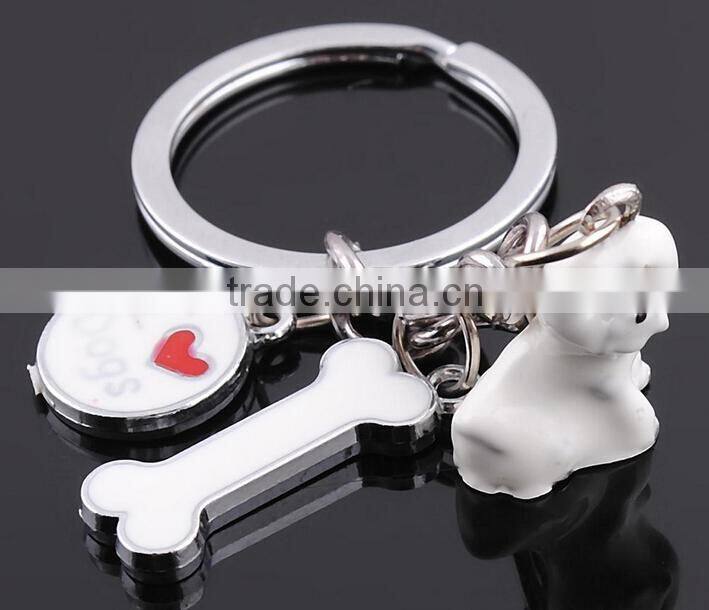 cute mini Tenerife Bijon Frise keychain hard pvc zine alloy lover key ring