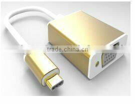 2015 Newest usb 3.1 type c male to vga 15p female adapter cable