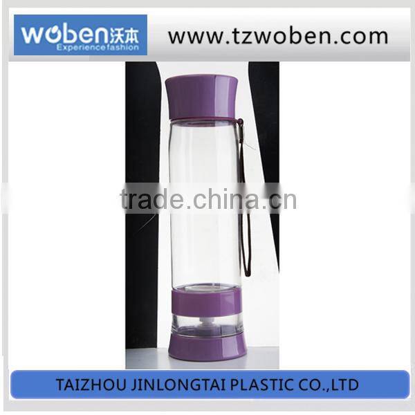 clear plastic tea bottle with handle and Stainless steel filter