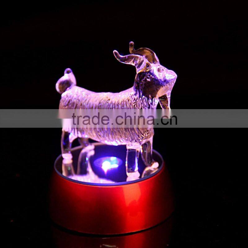 New goat figurine make glass figurines for home decration