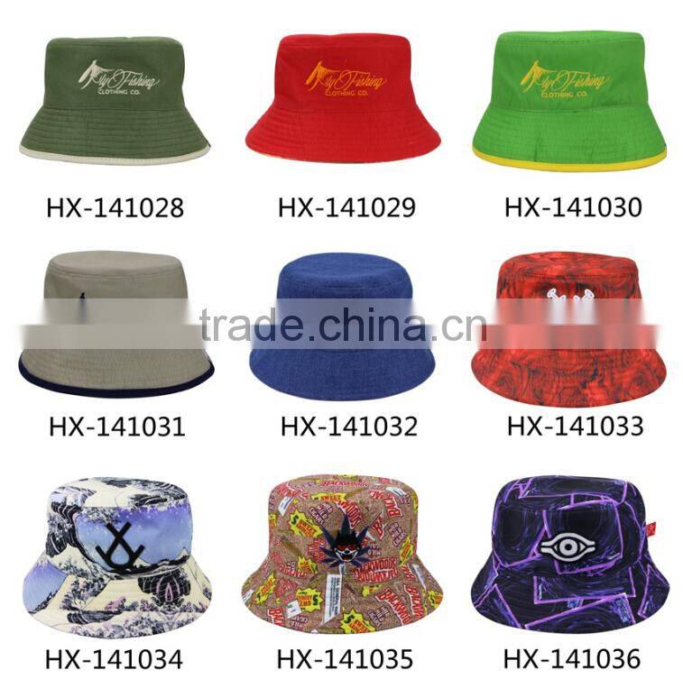 2015 wholesale promotional hot sell buy cotton cartoon anime bucket hat
