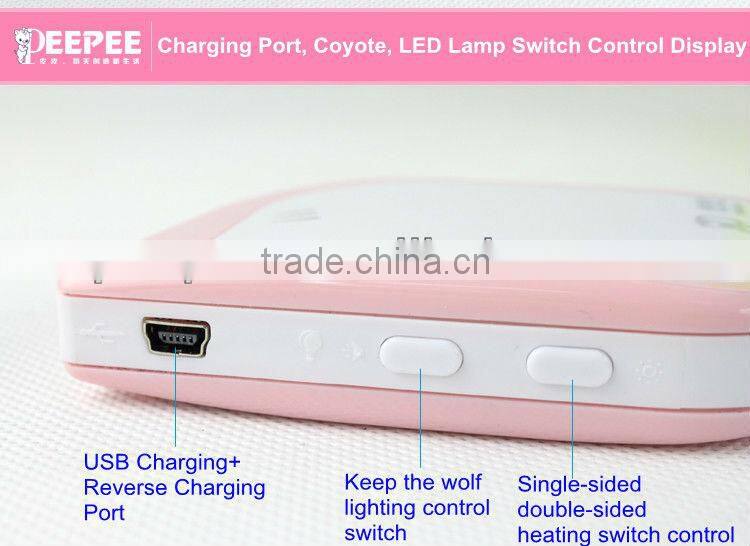 peepee usb room thermostat new design fashionable dual heating H-W 805 Rechargeable electric hand warmer