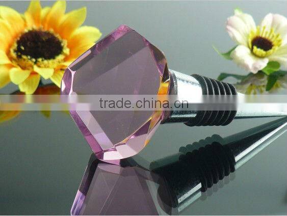 Wholesale high quality decorative crystal ball wine stopper