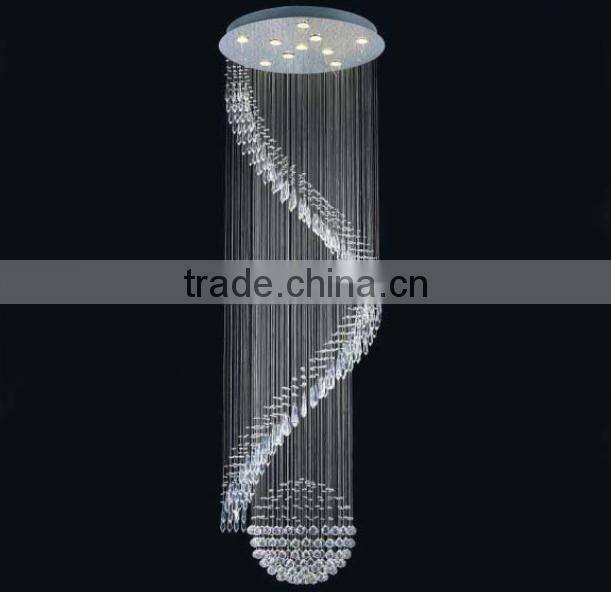 Silver Rectangular Crystal Light Home Chandelier with Crystal Balls