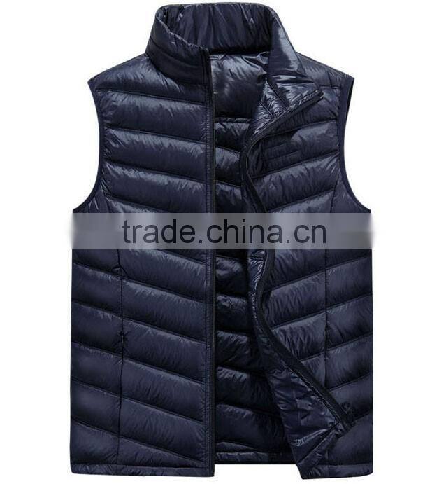 Black Custom Men Ultra Light Down Vest