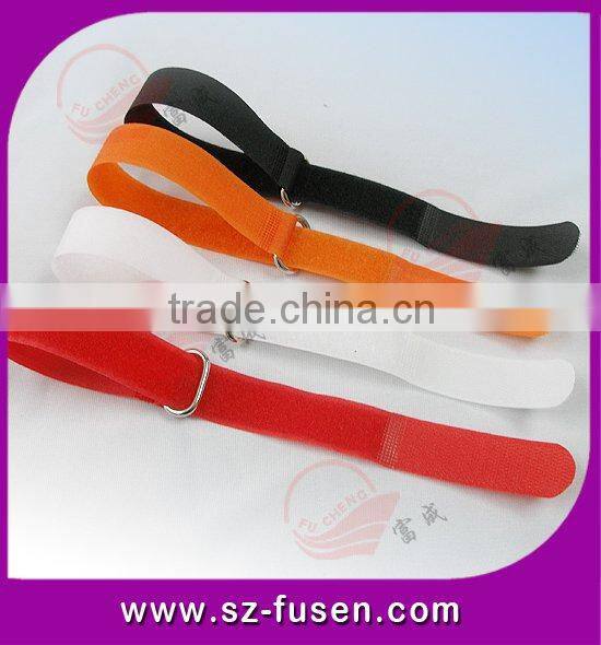 Black Nylon adjustable magic tape straps