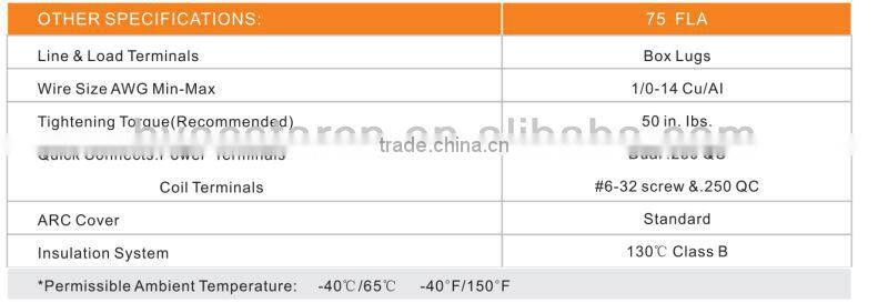 Definite Purpose contactor magnetic contactor AC Contactor(SA-3P-75A-120VAC)