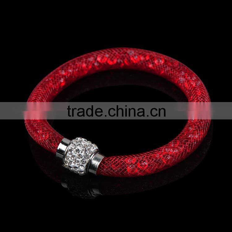 2015 new design colorful crystal stardust magnetic bracelet for women