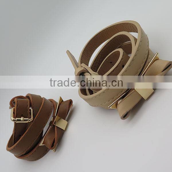 Lady's dual purposel fashion belt with bowknot for dress