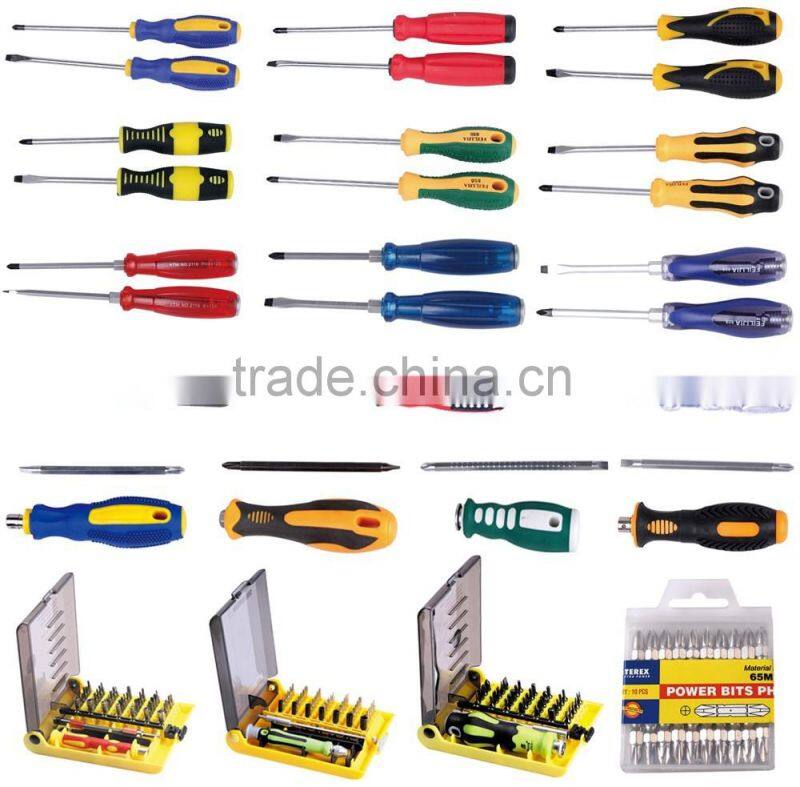 High Quality Rubber Handle Screwdriver crv material best screwdriver