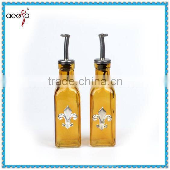 100ml clear glass oil and vinegar dispenser bottle