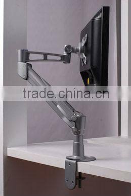 singel monitor mount aluminum lcd tv monitor stand arm metal brackets retractable arm