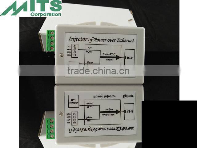 17W/48V 1 port DC input PoE Injector for IP Phone, IP Cam, AP, Security & Networking Devices