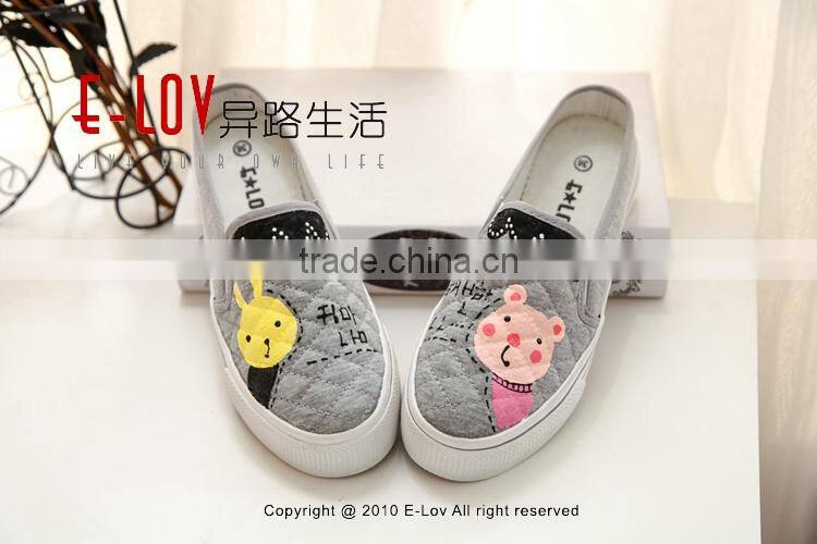NO.WBT015G Hot sales high quality gray canvas shoes