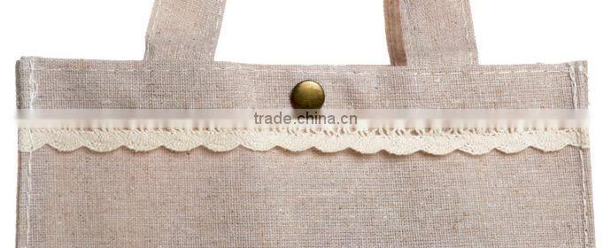 Janpan style China promotion linen tote bag for girls waterproof function