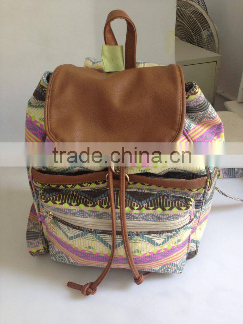 Canvas backpack for girls in 2016