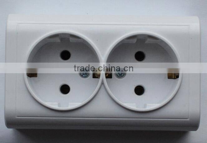 High quality European ABS shell full copper conductor flame-retarded base wall switch socket