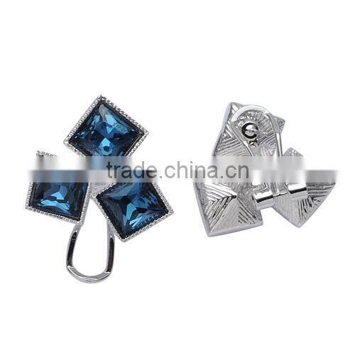 P9746 2015 latest design fashion earring, crystal Stud silver earring, 925 Sterling Silver Jewelry Wholesale