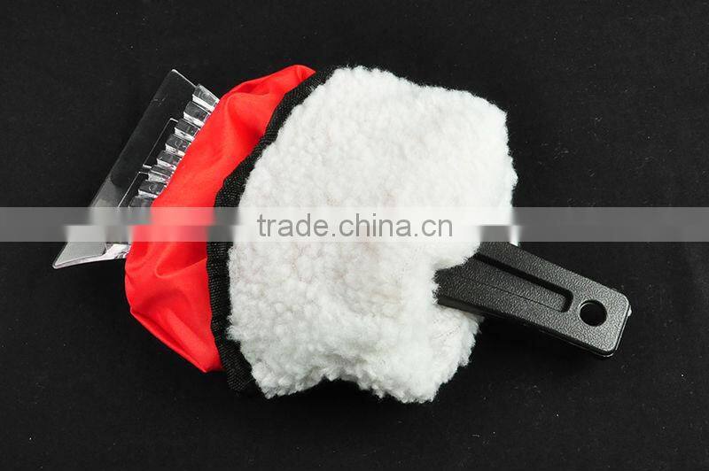 new style plastic waterproof ice scraper with cleaning gloves
