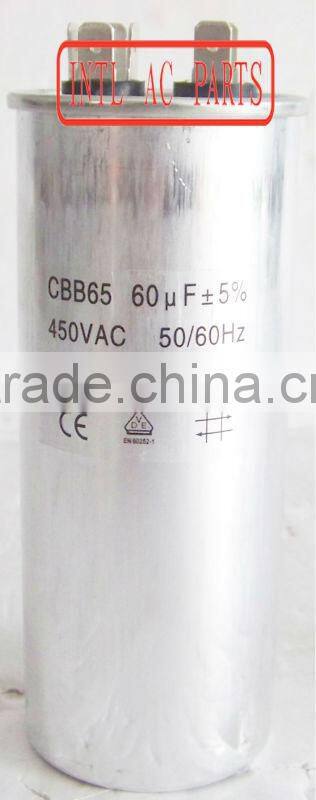 CBB65 Motor Capacitor Air conditioner Capacitor CBB65 Air Conditioner Motor Start Run Capacitor 60uF 450VAC 50/60Hz