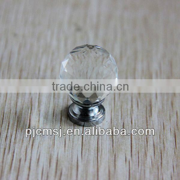 Crystal glass clear knop