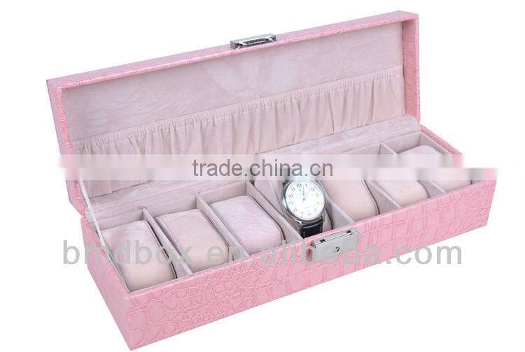 wholesale return gifts 7 slots handmade leather watch storage boxes