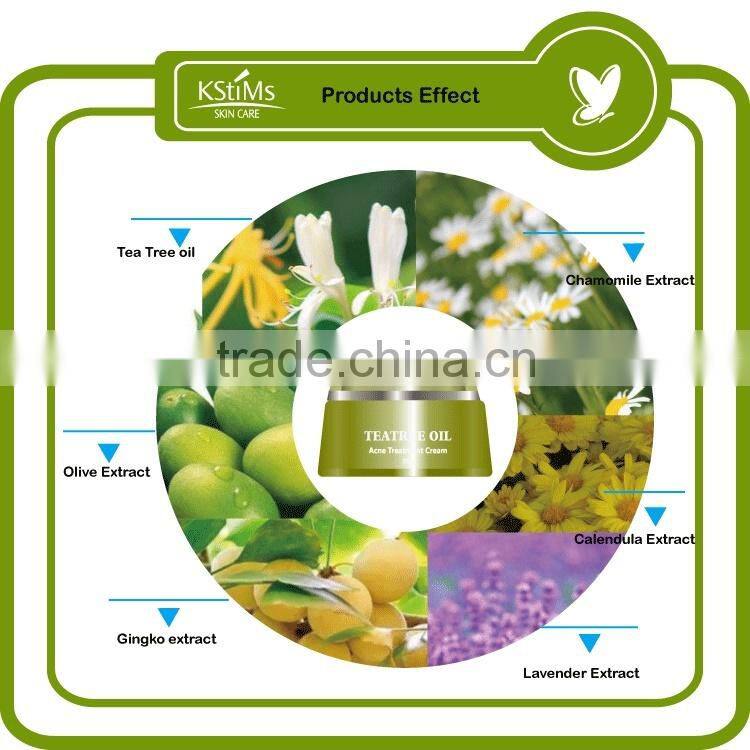 Natural herbal formula Tea tree oil Anti Acne and pimple treatment cream