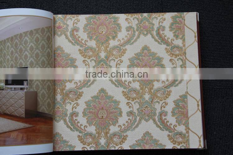 2014 new Italian design pvc deep embossed Mona Lisa K58101 Italian style waterproof sounproof