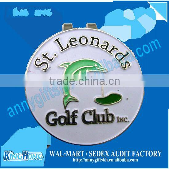Gliterring custom logo golf ball marker hat clip