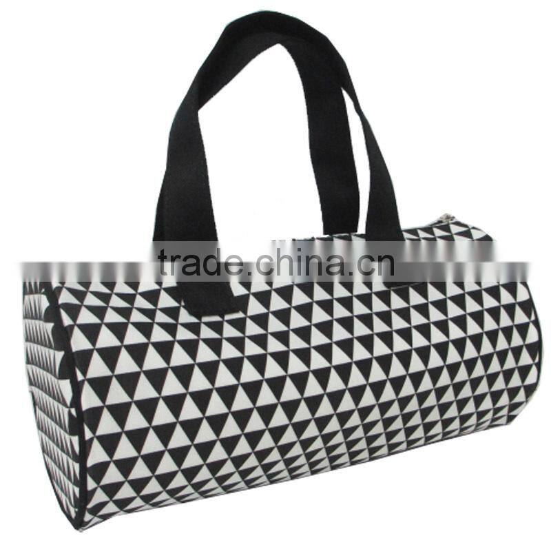 Cute printed elastic satin tote bag for ladies