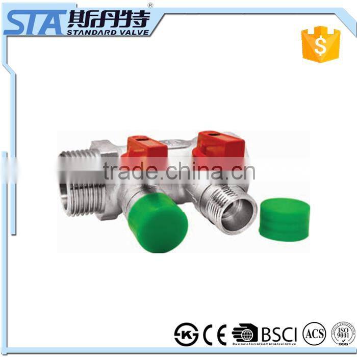 ART.5020 Brass forging floor heating manifold impoter in China and thread material and high pressure and CE cetificate for water