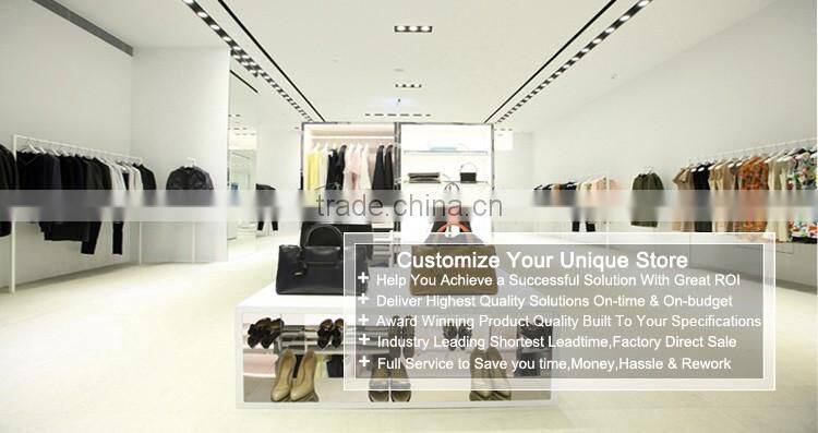 Custom supported unique garment handbag store design and decoration