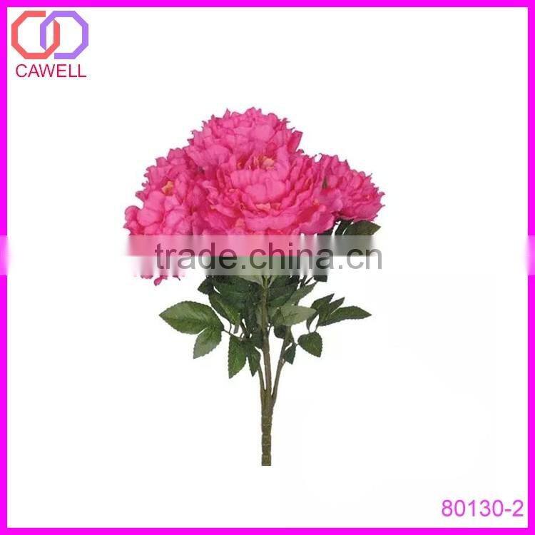 Factory direct sale artificial flower silk 5 head penoy flower