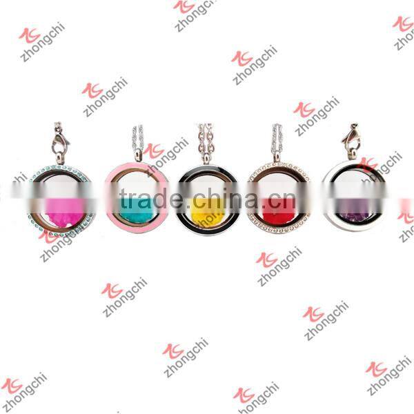 Alloy Jewelry Anniversary Occasion Floating Memory Glass Locket Gifts (MGL51023)