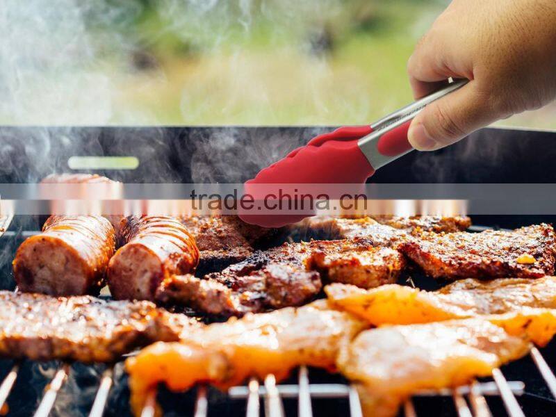 Home & Garden Utensils 7/9/12 Inch 304 Stainless Steel Grasp Silicone BBQ Tongs