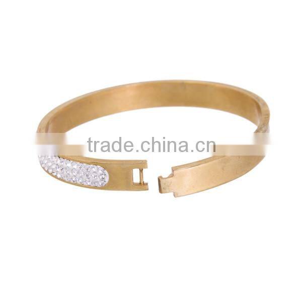 2014 Fashion Metal Stainless Steel Jewelry Rhinestone Hand Bracelets