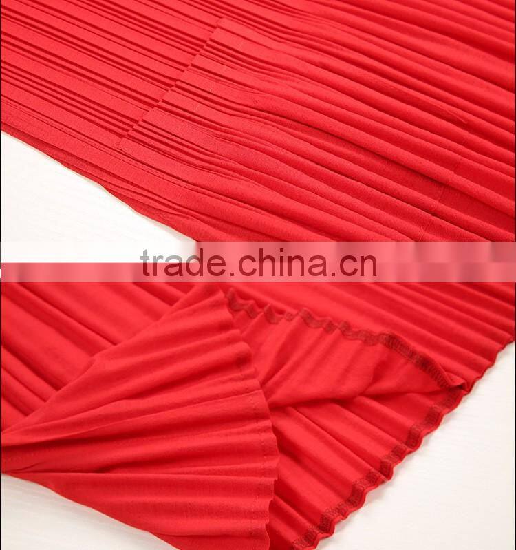 2016 Summer Fashion High Quality Long One Piece Dress Lady Pleated Sleeveless Red Black Maxi Dresses For Women Ladies