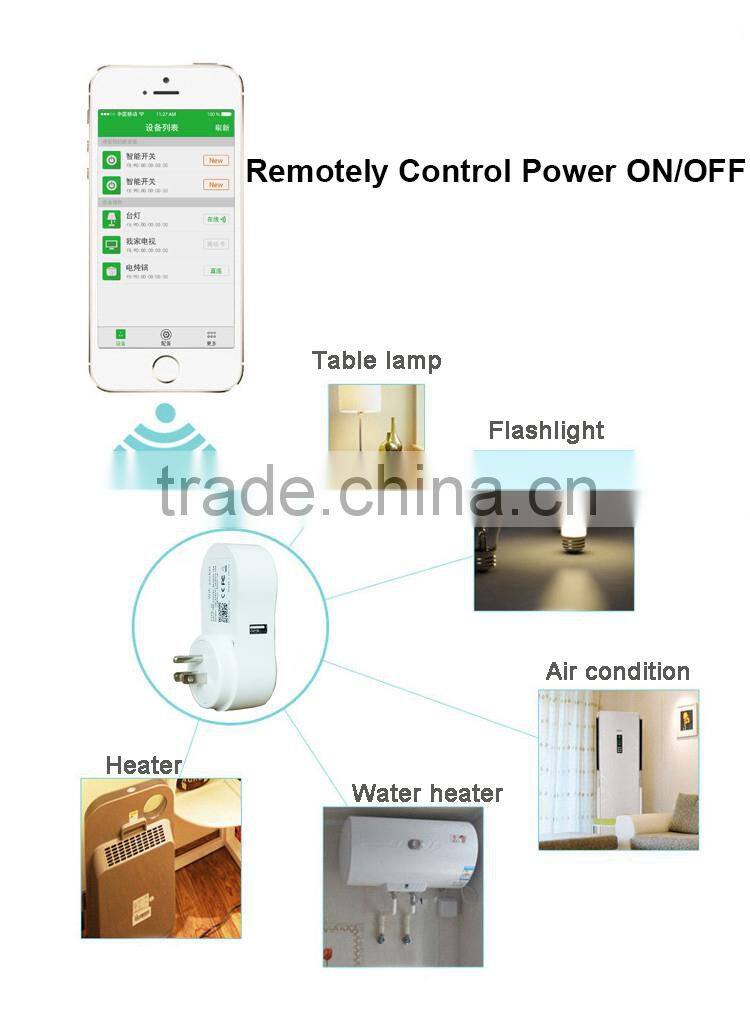 Remote Socket For Android ,Iphone With Phone App / 220v Wifi Plug For Tablet PC or PPC / Smart Controlled