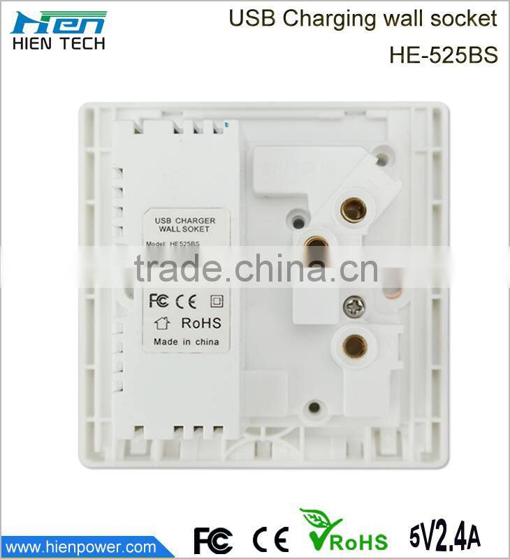 High quality usb charging ports surge protector usb wall outlet socket