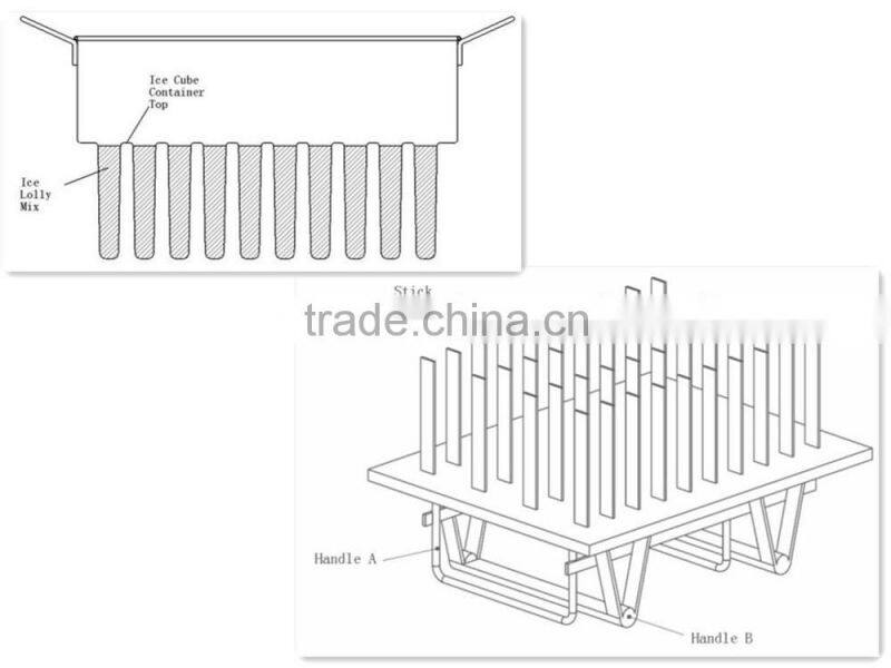 Ice-lolly making machine with big capacity factory supply with high effiecient