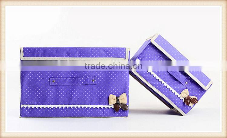 Sweet Bowknot non-woven collapsible storage box