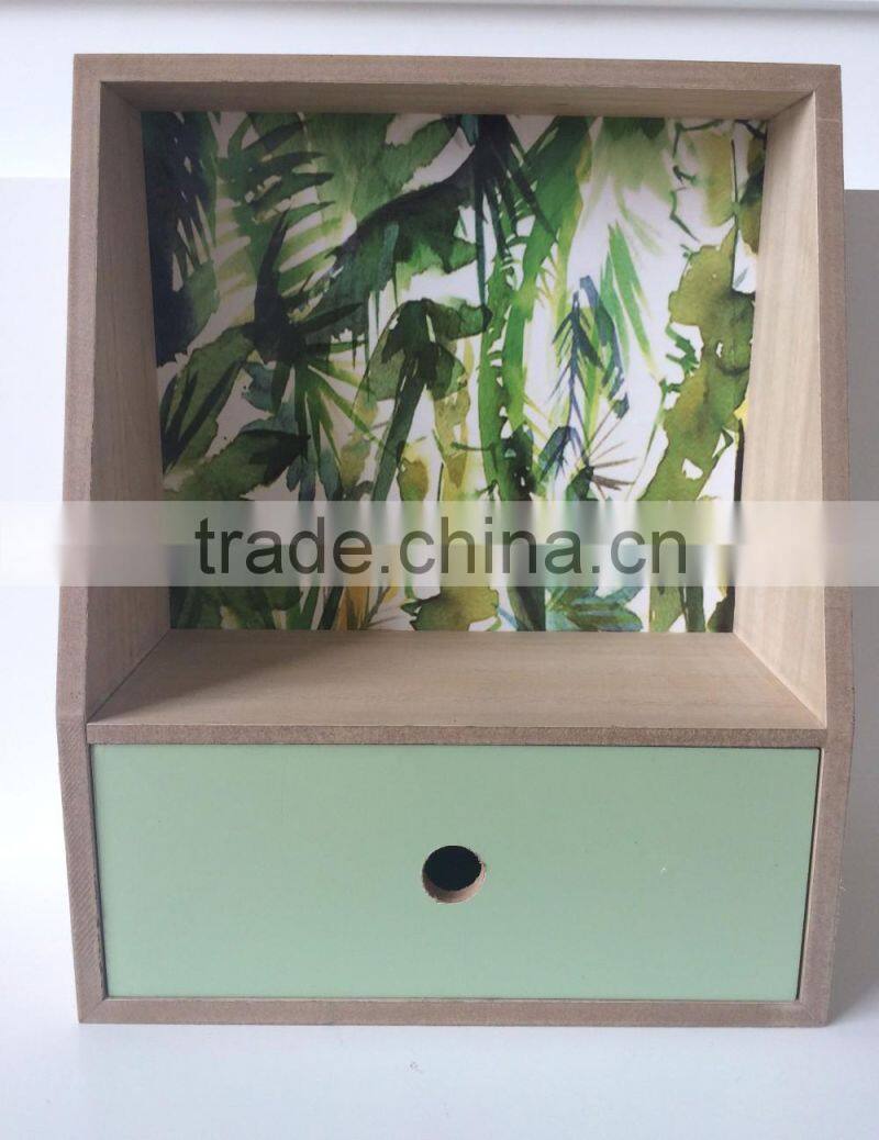 nice green plant hotsale display and storage wooden handmade craft table case