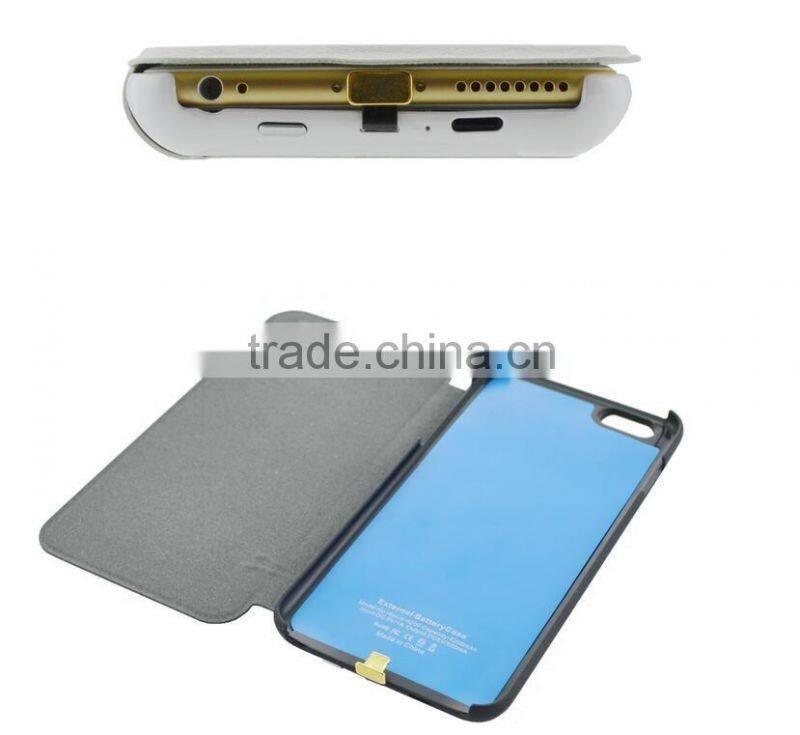 For iPhone 6s plus Solar Battery Case,4200mAh Portable Solar Power Bank Backup External Battery Charger Case For iPhone 6 Plus