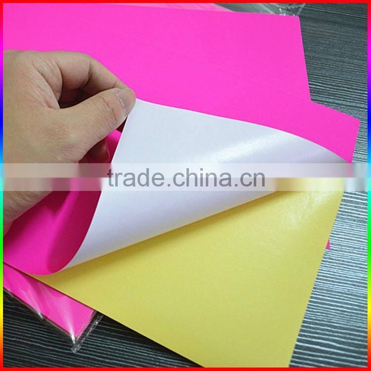 printed fluorescent sticker