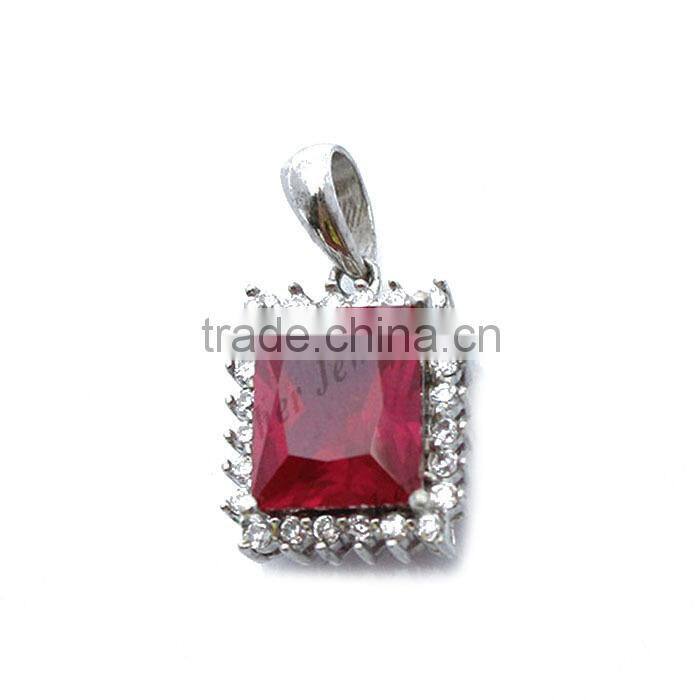 Good Quality Designer Silver Charms New Fashion Charms Ruby Gemstone pendant