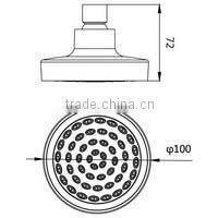 4" ABS Top Shower Head