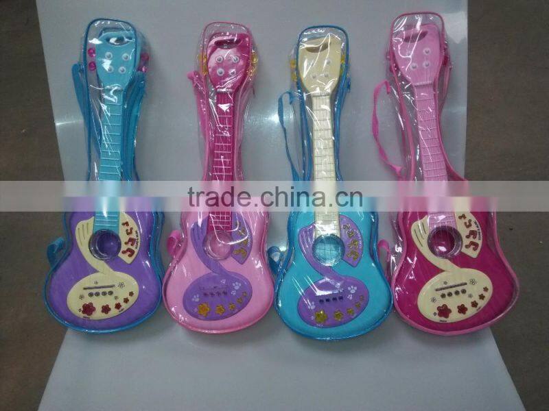 electric children plastic toy guitar for sale,high quality guitar with light and music.