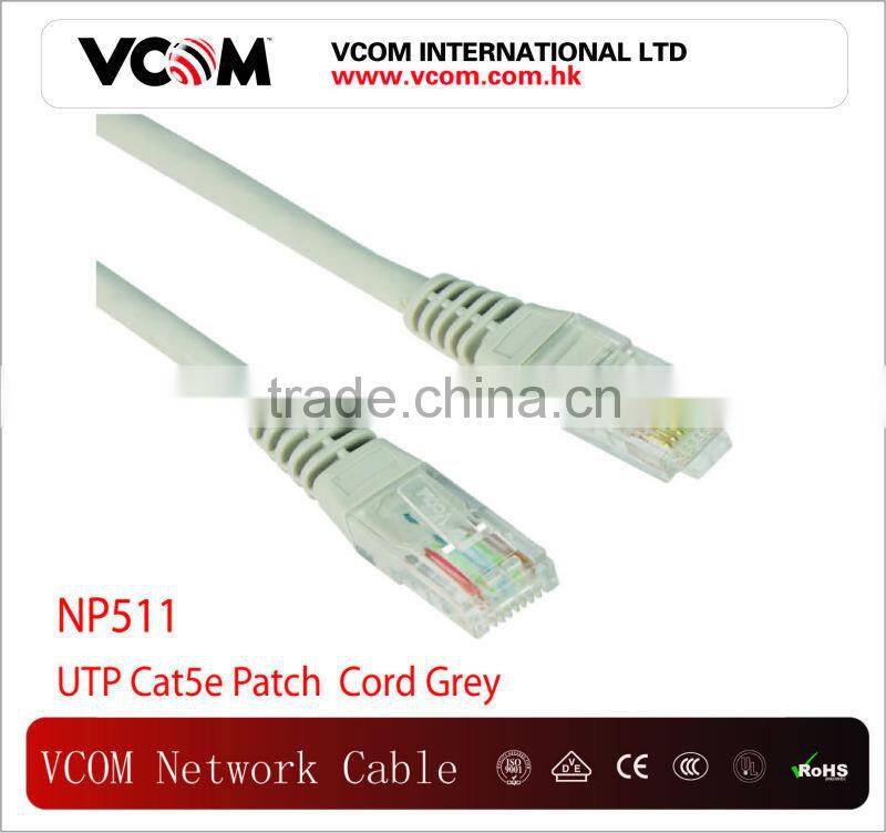 Vcom High Speed UTP Cat5e Patch Cord in red