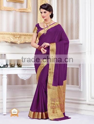 Red Kanchipuram Silk Trendy Saree