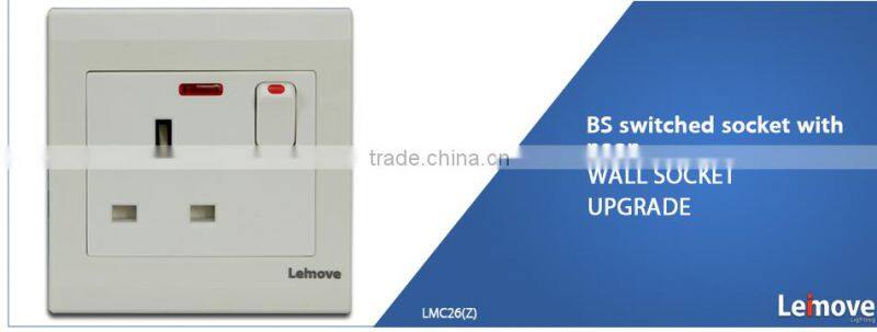 new product 1 gang European three pin outlet